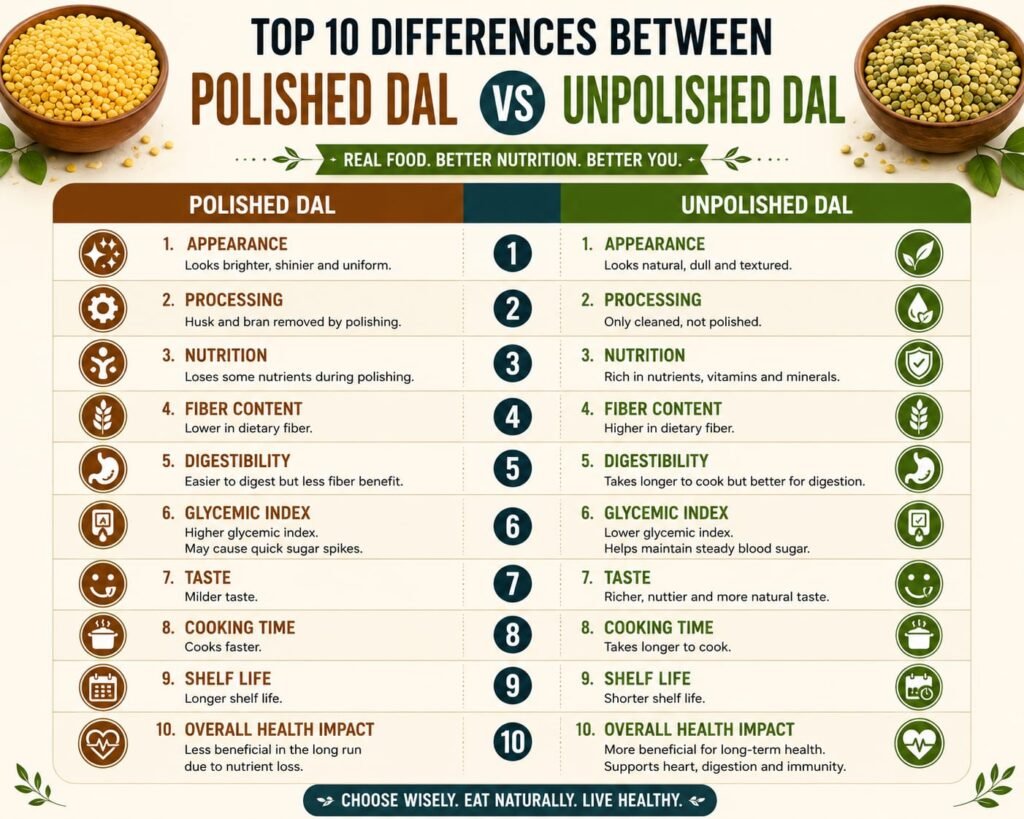 Top 10 Differences Between Polished And Unpolished Dal